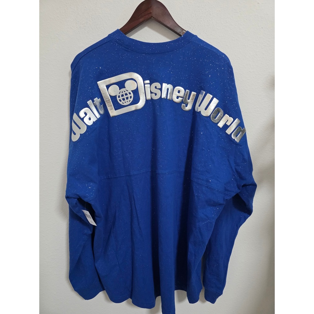 Disney Spirit Jersey Walt Disney World Blue Silver Glitter XXL New With Tags - Picture 5 of 6